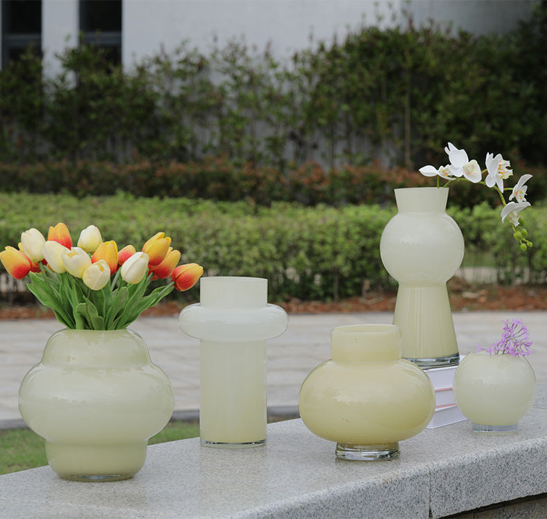 Cream yellow vase