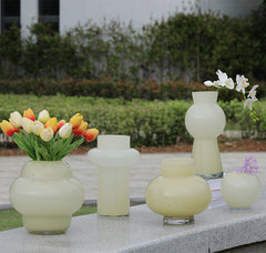 Cream yellow vase