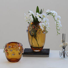 Heavy glazed vase