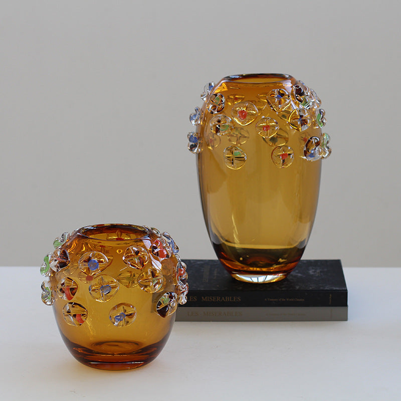Heavy glazed vase