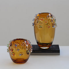 Heavy glazed vase