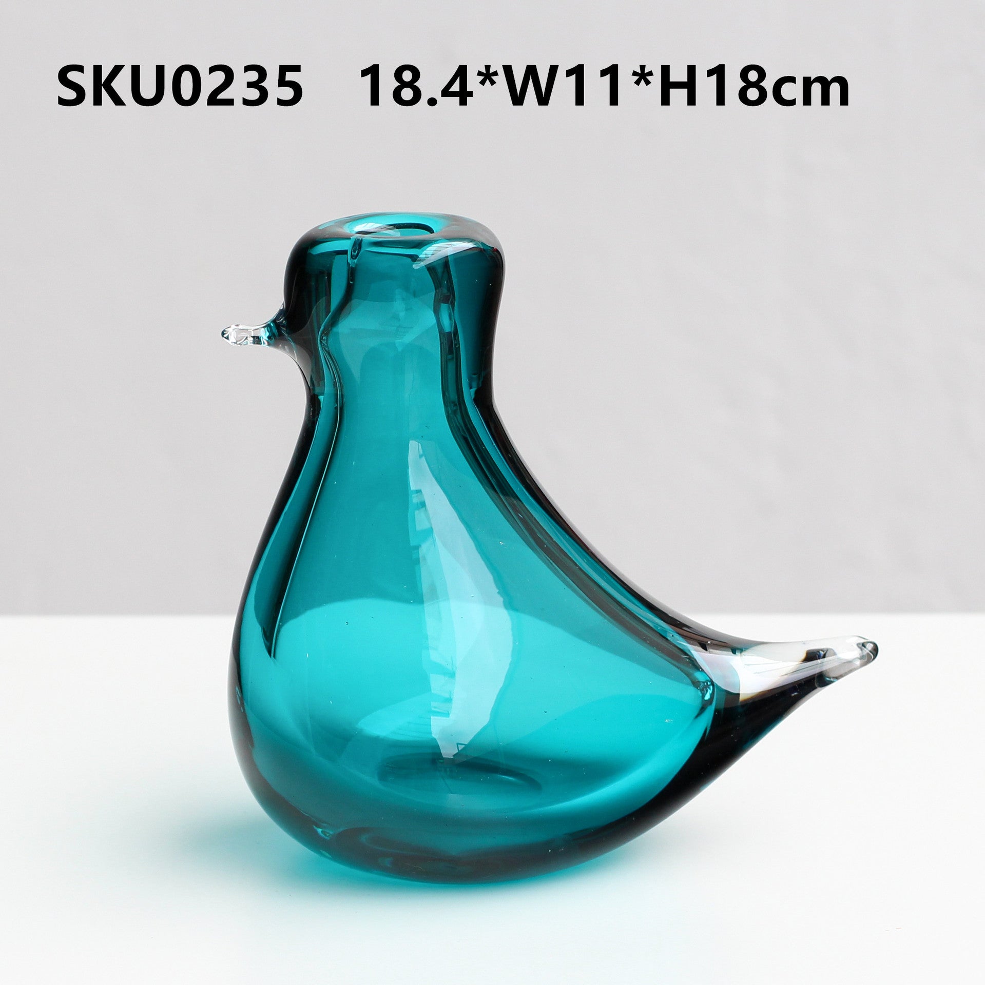 Bird glazed vase