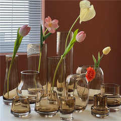 Brown transparent vase