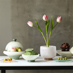 Two-color splicing vase