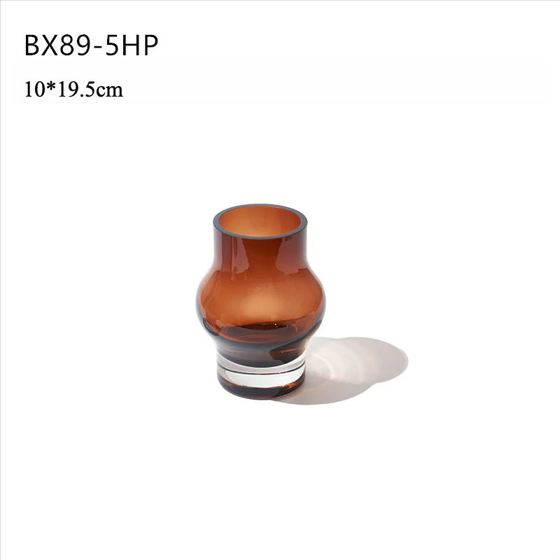 Colored transparent vase