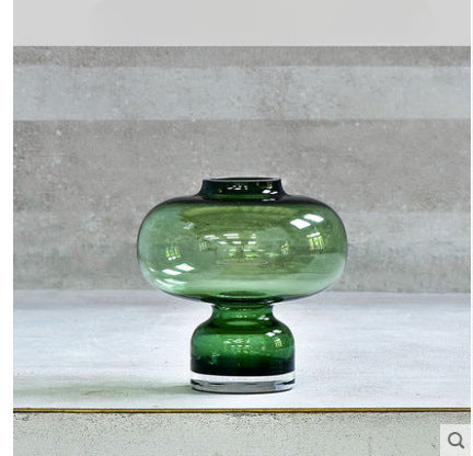 Gourd-shaped glass vase