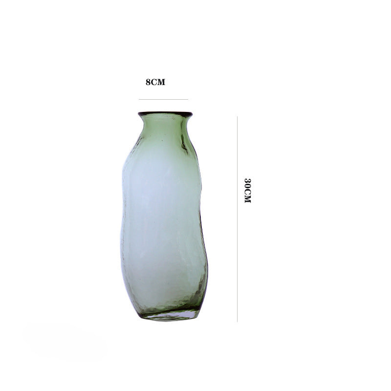Green irregular vase