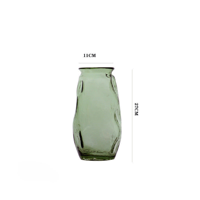 Green irregular vase